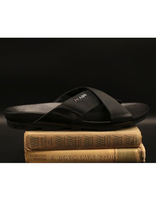 Black Prada Crisscross Slide Sandal main image 5